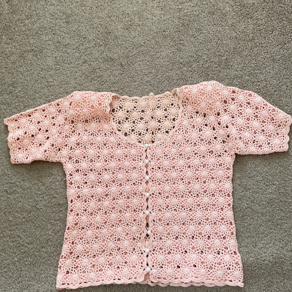 Pearl-Embellished Long Sleeve Sweater